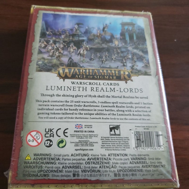 Warhammer: Age of Sigmar Warscroll Cards Lumineth Realm-Lords 