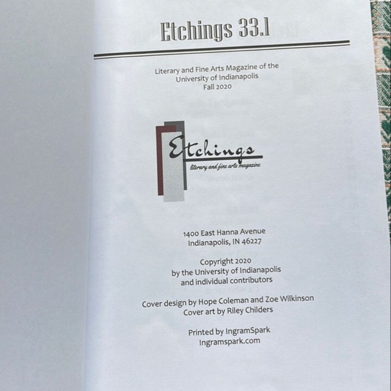 Etchings Literary and Fine Arts Magazine 33. 1