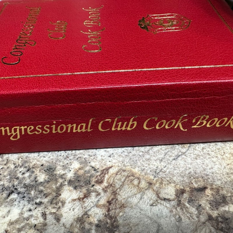 The Congressional Club Cook Book 1993 Red Faux Leather Cookbook