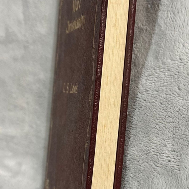 Vintage 1952 Leather Bound Mere Christianity by C.S. Lewis