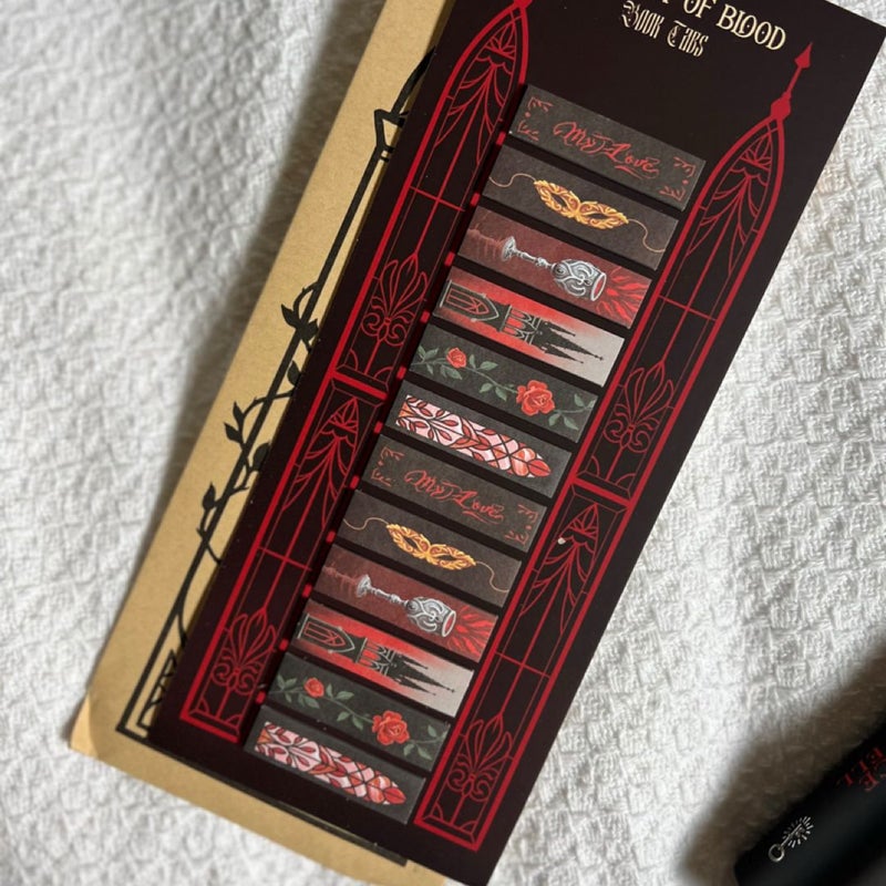 Where Shadows Meet (fairyloot) and A Dowry of Blood book tabs
