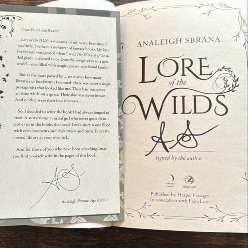 Fairyloot Exclusive Special Edition of Lore of the Wilds