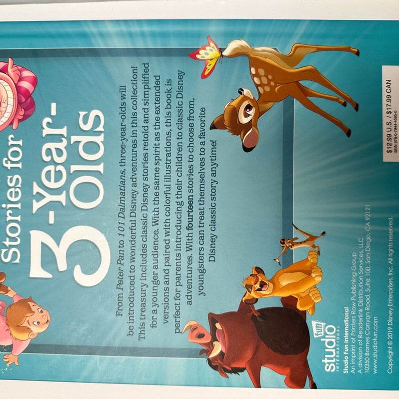 Disney Stories for 3 Year Olds by Disney Enterprises , Hardcover