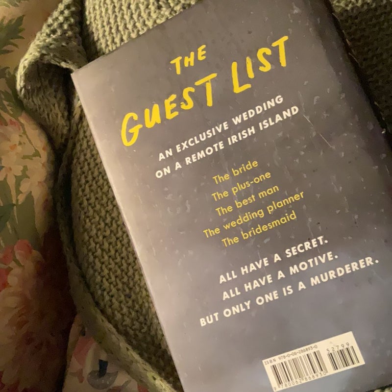 The Guest List LUCY FOLEY *reese’s book club* suspense Thriller Hardcover 