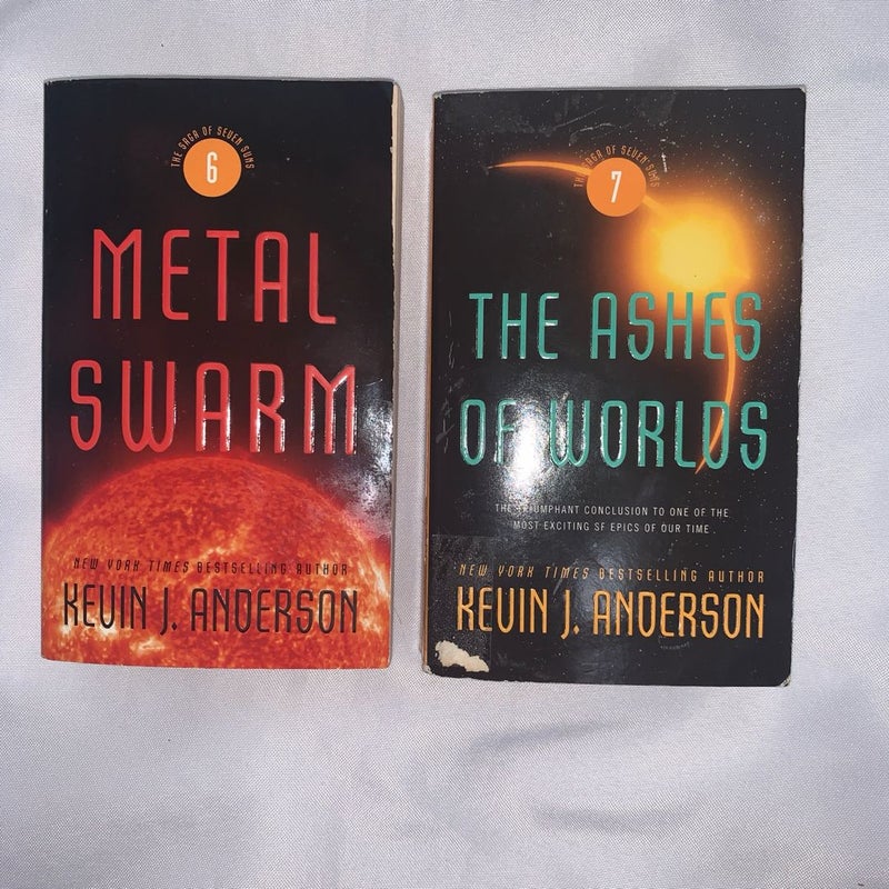 Set of two books The Ashes of Worlds and metal swarm 