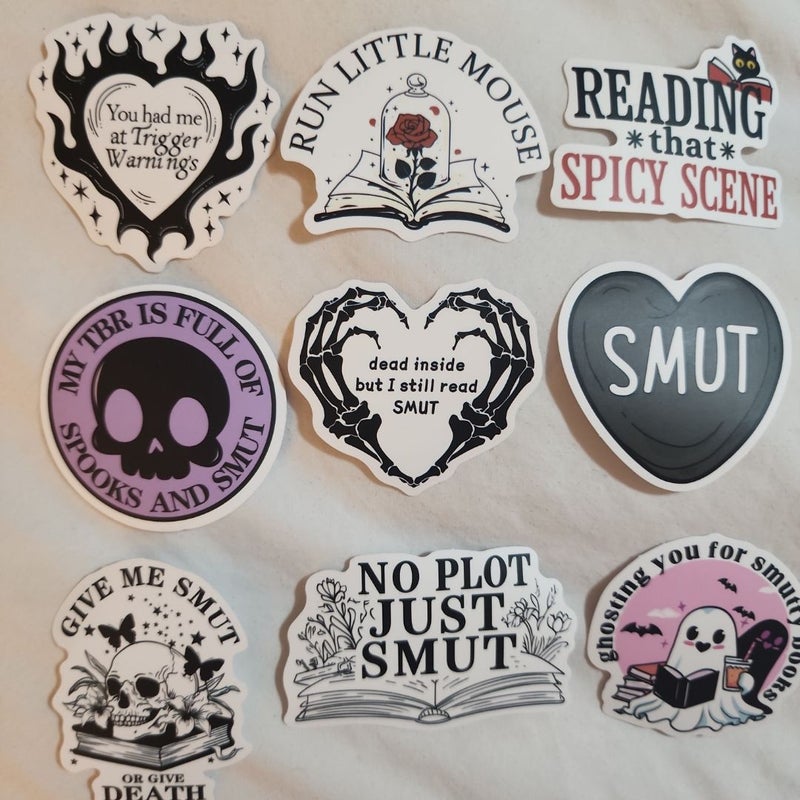 Bookish stickers smut spicy 