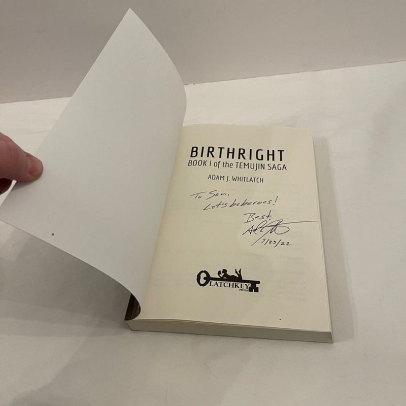 SIGNED Birthright : Book I of the Temujin Saga