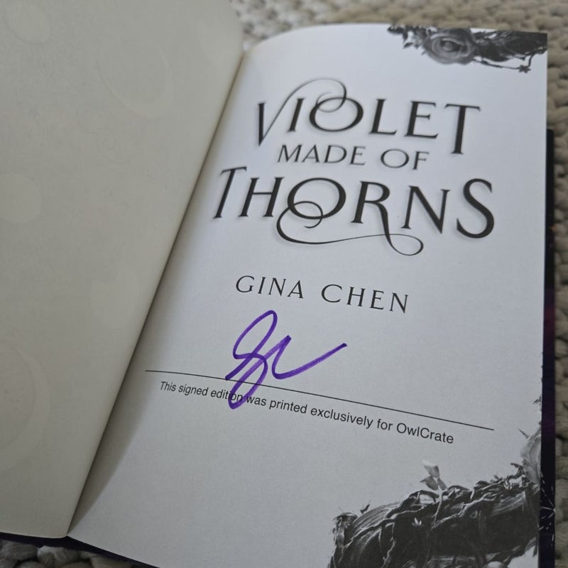 Violet Made of Thorns Signed Owlcrate edition