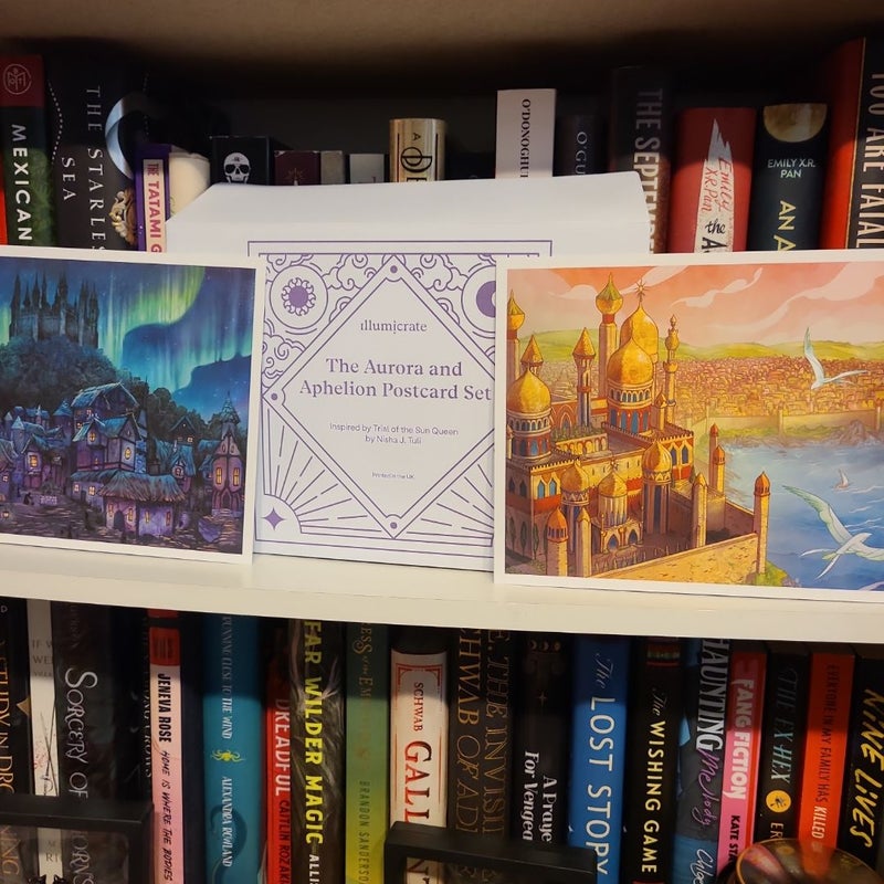 Illumicrate Trial of the Sun Queen Inspired postcard set