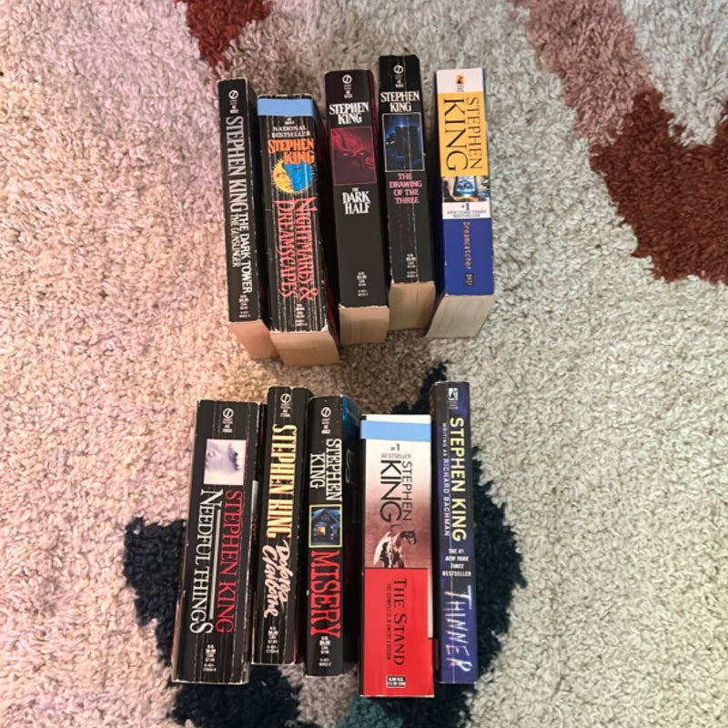 Stephen King lot of 10 (misery, the stand, thinner, dark tower, more)