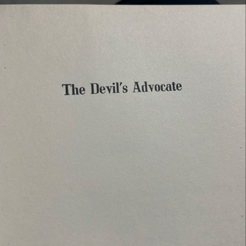 The Devils Advocate Morris West First Edition 1959