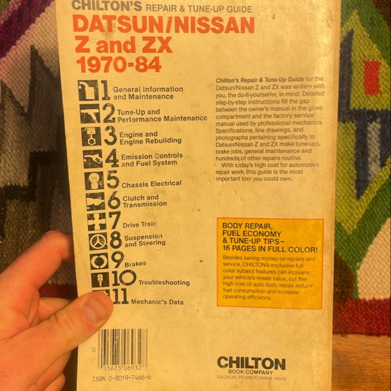 Chilton’s Repair & Tune-Up Guide: Datsun Nissan Z and ZX 1970-84