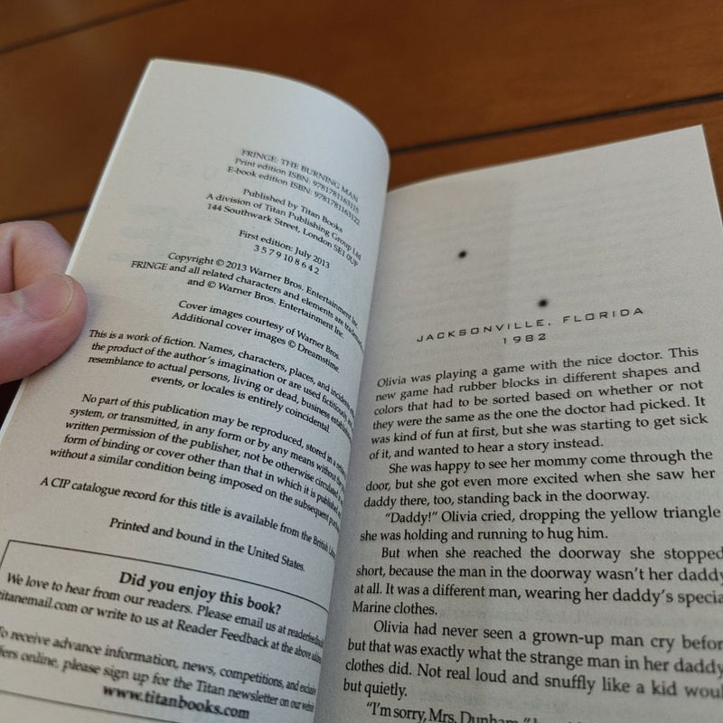 Fringe - the Burning Man (Novel #2)