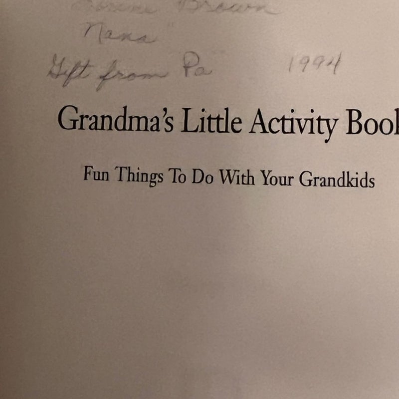 Grandma's Little Activity Book