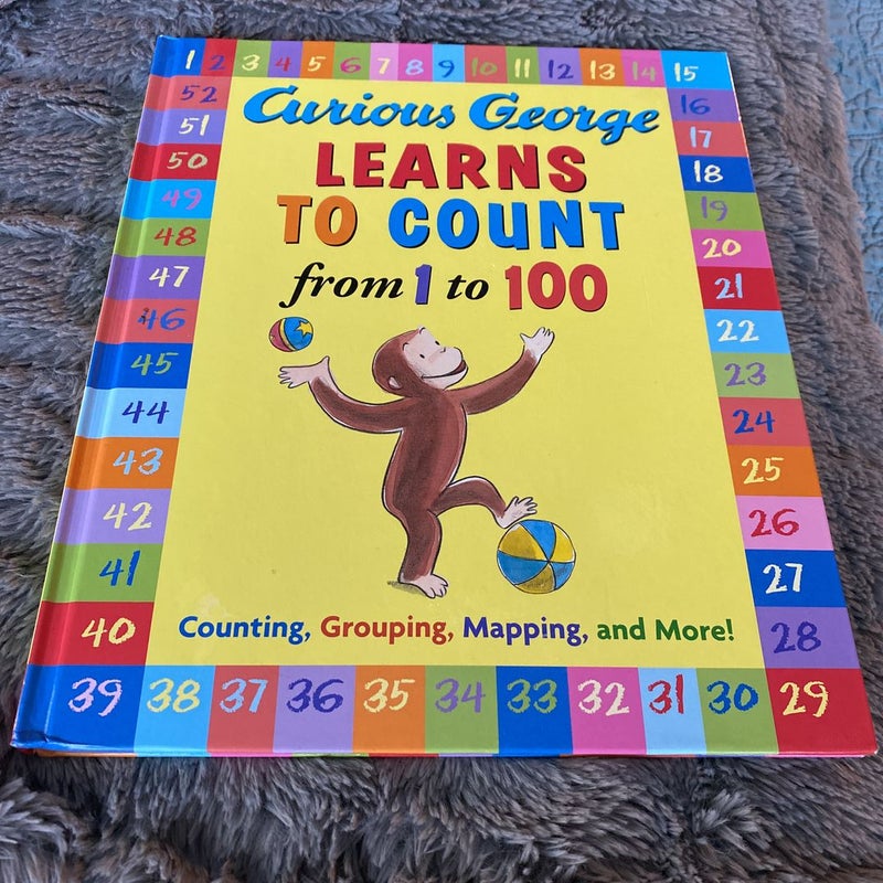 Curious george learns to count from 1 to 100 by h a rey hardcover