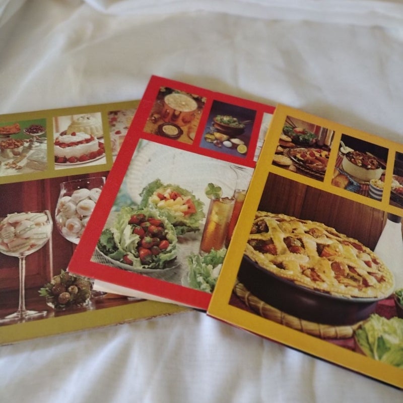 Family Circle Illustrated Library of Cooking  3 Lot Books Volume One, Three and Four