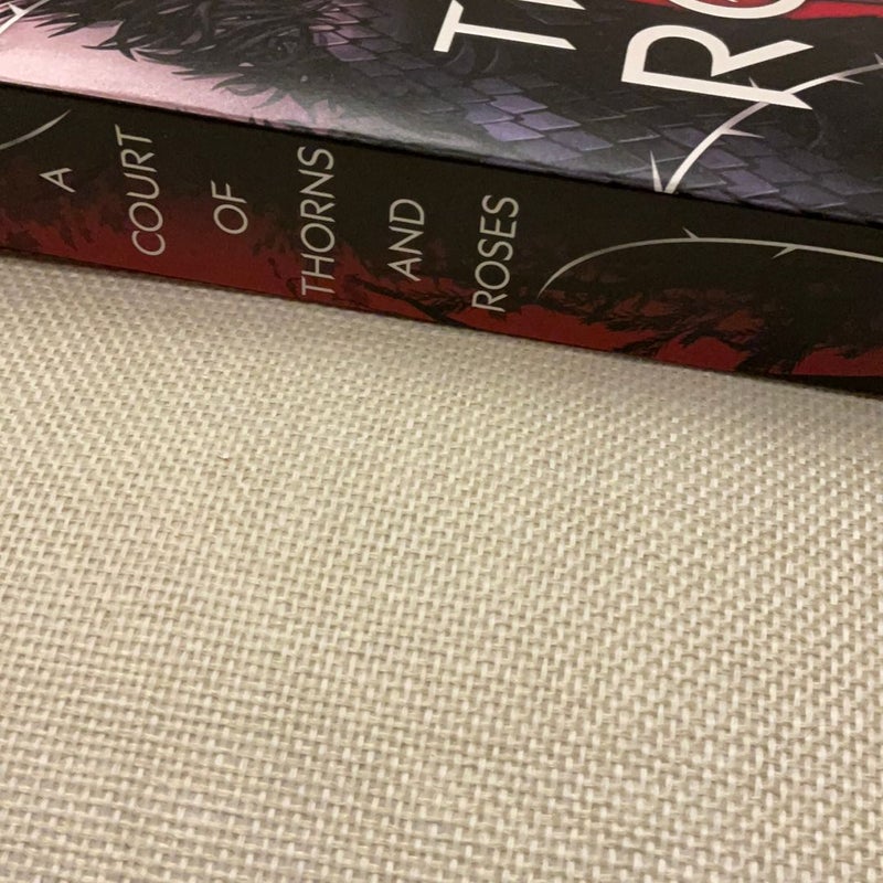 A Court of Thorns and Roses PRINTED ROSE WITH BOOK SARAH MAAS