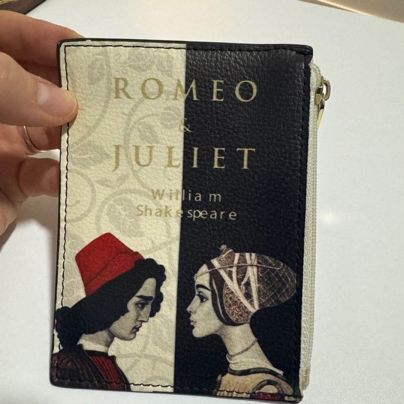 Romeo and Juliet Black and White Leather Wallet 