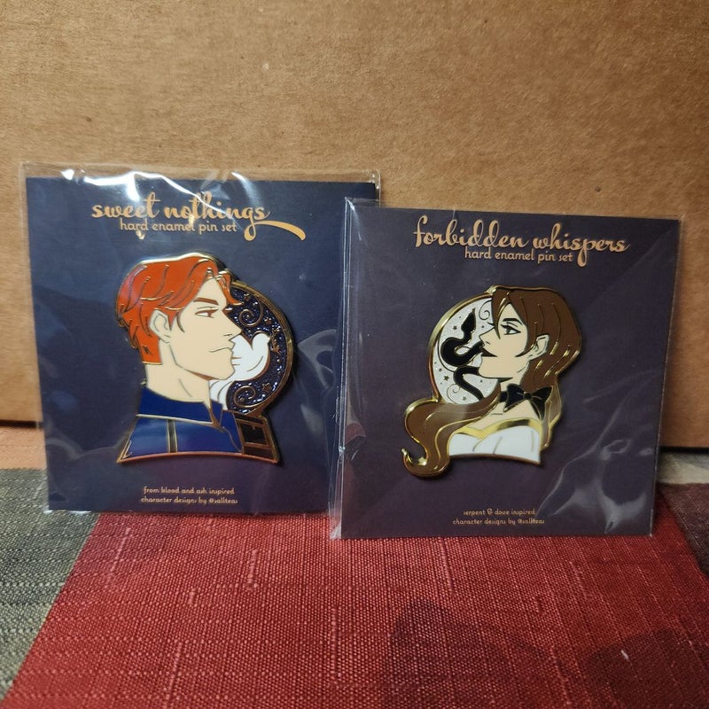 Serpent and Dove Reid and Lou pins