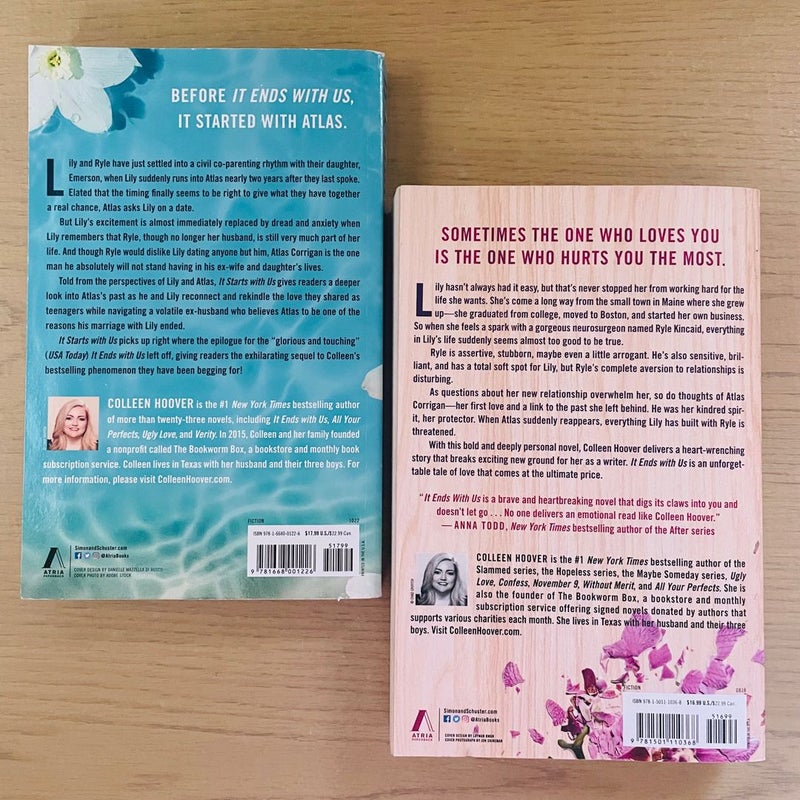 Colleen Hoover Bundle-Lot of 2; It Starts With Us, It Ends With Us