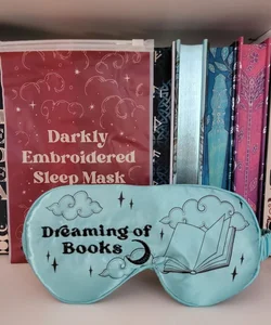 Bookish Box Embroidered Sleep Mask