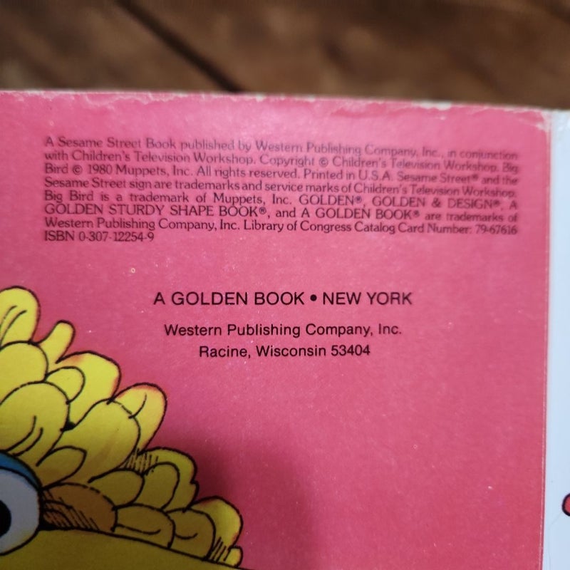 Big Bird's Color Game / Big Bird's Guessing Game About SHAPES Vintage Kids Books