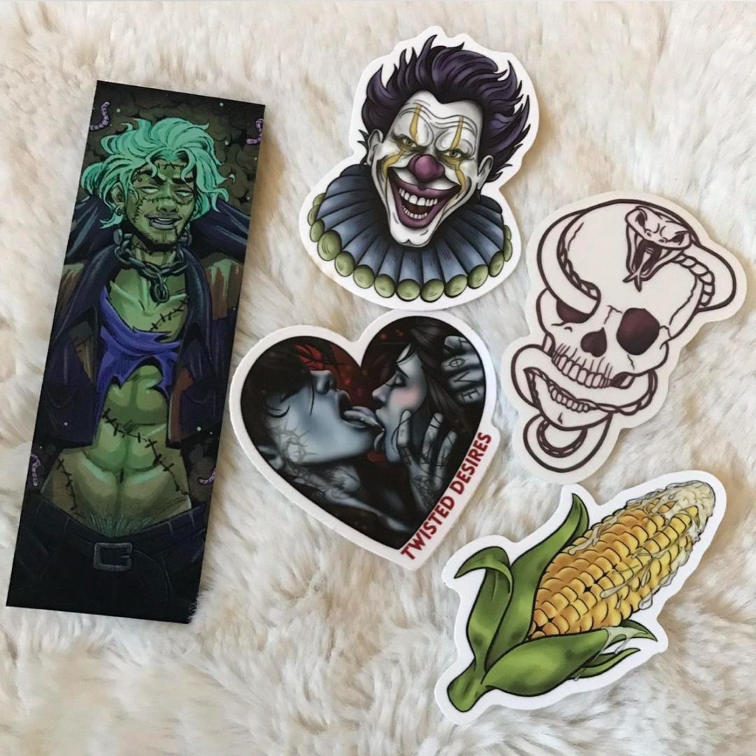 Dark romance spooky sticker bundle