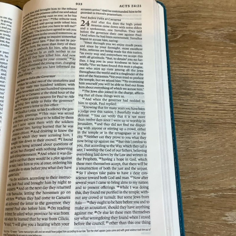 ESV Thinline Bible (TruTone, Deep Teal, Rotunda Design)