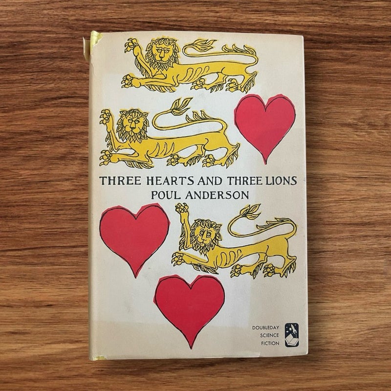 Three Hearts and Three Lions 1953 Vintage Hardcover Book Club Edition