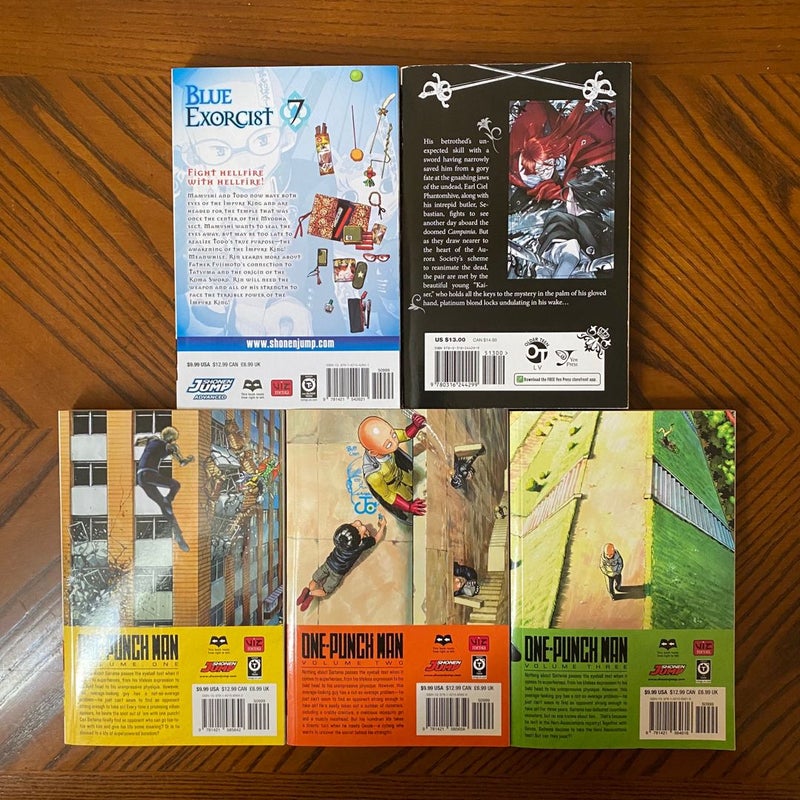 My Hero Academia, One-Punch Man, Naruto, The Seven Deadly Sins, Blue Exorcist, & Black Butler