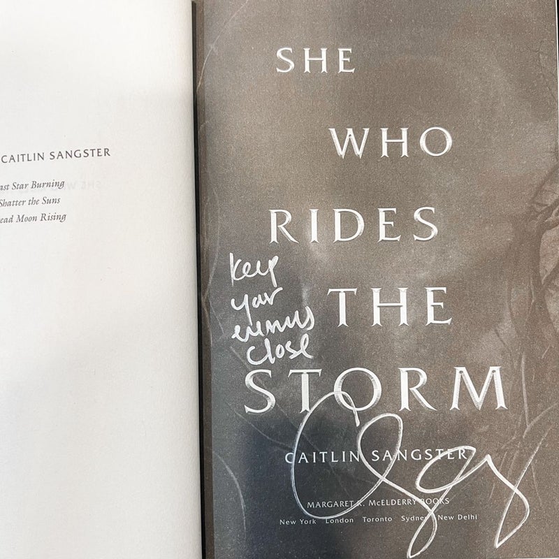 SIGNED* She Who Rides the Storm - First Ed + First Print
