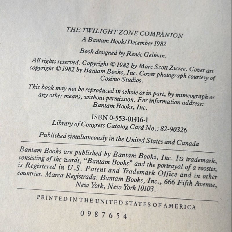 The Twilight Zone Companion