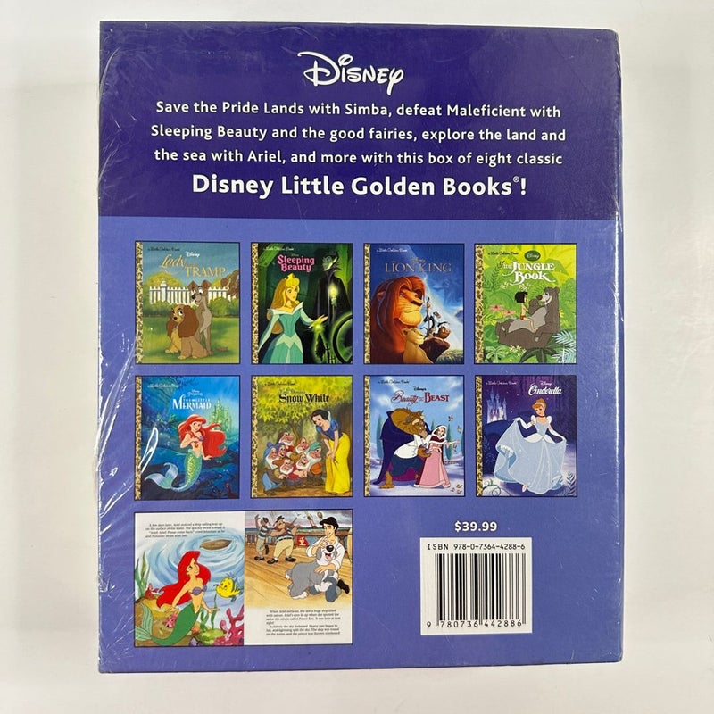 Disney’s Classic Little Golden Book Library Box Set, 8 Books, NEW