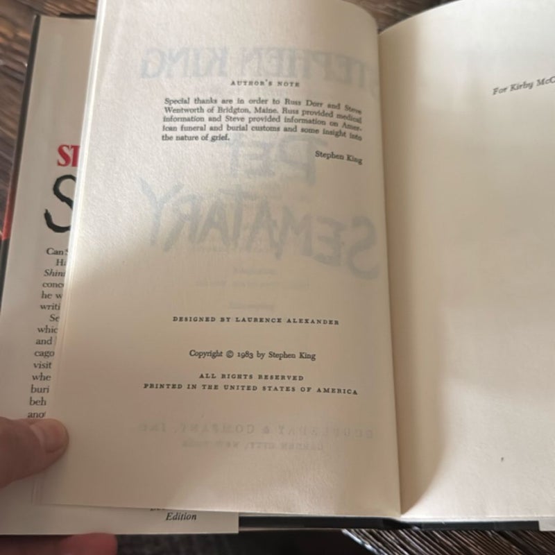 Pet Sematary - 1st Edition Book Club Edition - Doubleday Press