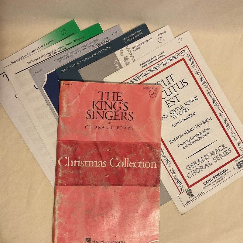 Lot Sale Choir Sheet Music Books