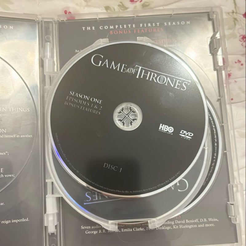 Game of thrones season 1 dvd