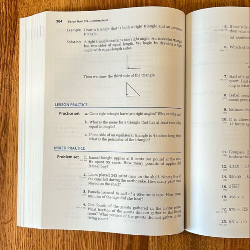 Saxon Math 5/4 Homeschool