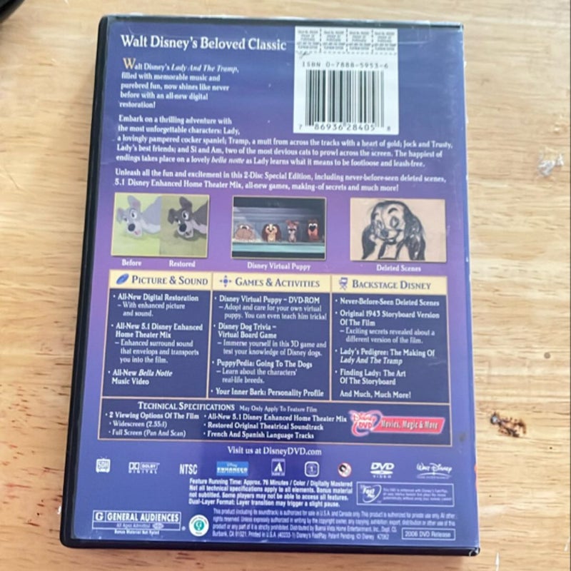 Lady and the Tramp DVD