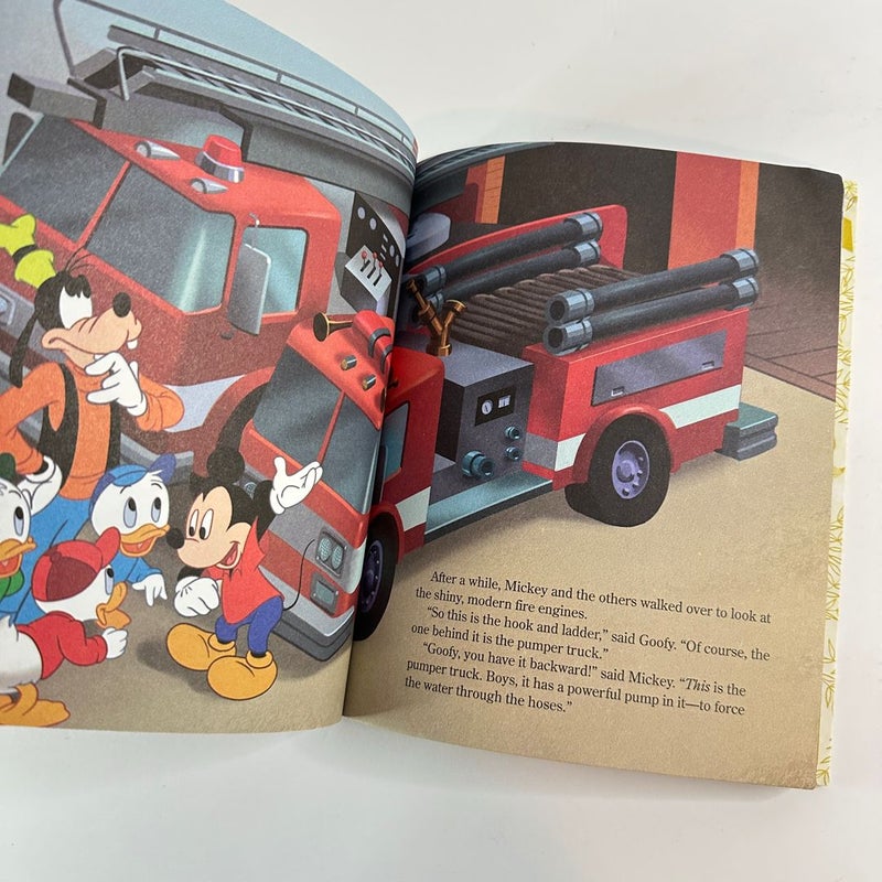 Disney Mickey Friends Let’s Go to the Firehouse, Little Golden