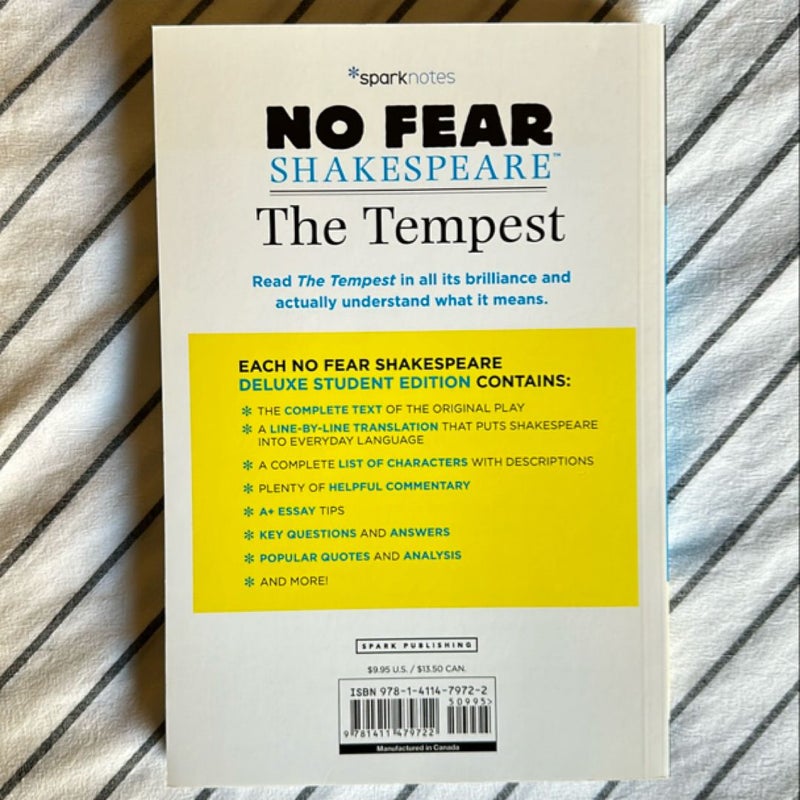 Tempest: No Fear Shakespeare Deluxe Student Edition