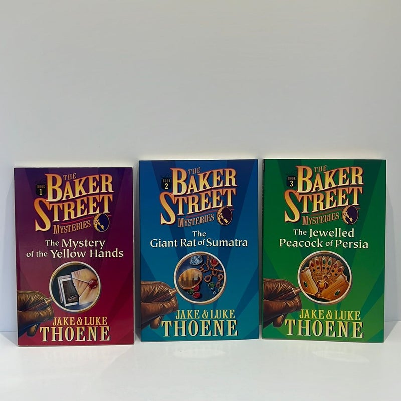 The Baker Street Mysteries (Book 1-3): The Mystery of the Yellow Hands, The Giant Rat of Sumatra, & The Jeweled Peacock of Persia