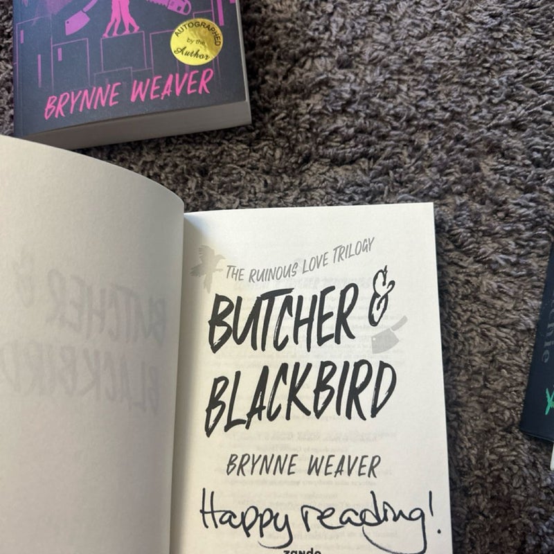 Butcher and blackbird brynne weaver signed 