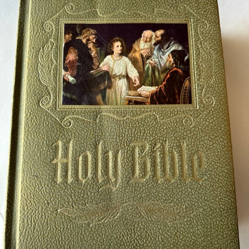 Vintage Holy Bible 1961 King James Vers. Old & New Testaments Red Letter Edition