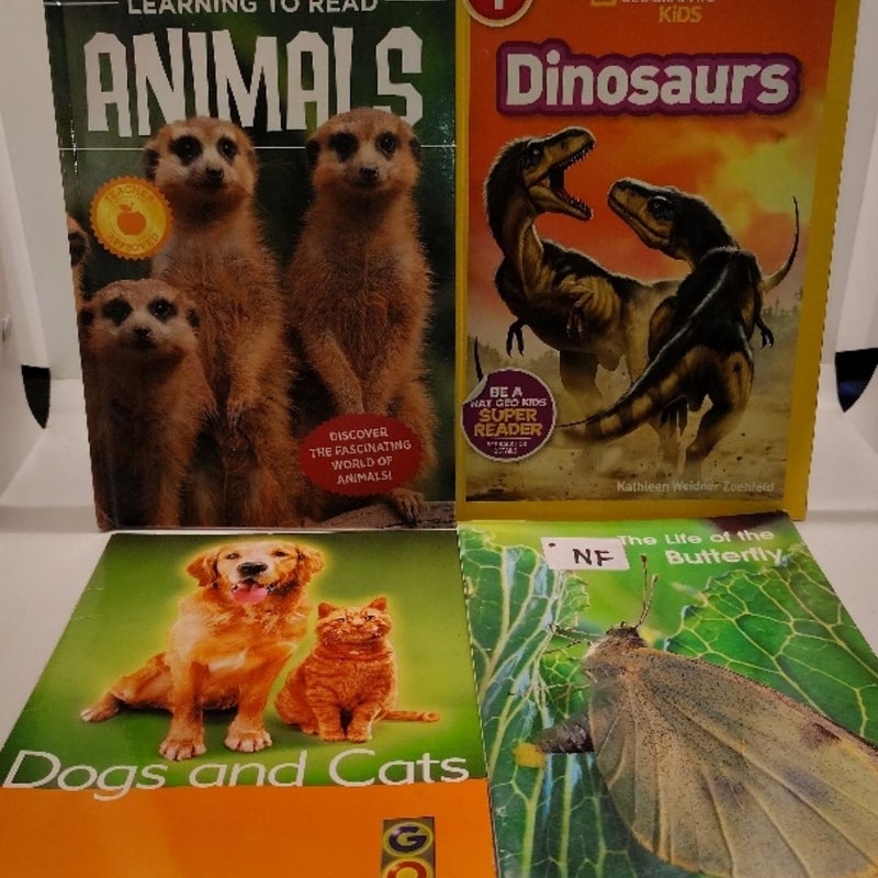 Lot of 12 Kids Animal Books  Dinosaurs, Cats, Dogs, Horses + More!