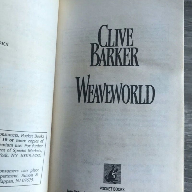 VTG. HORROR LOT OF (3) CLIVE BARKER: SECRET SHOW, WEAVEWORLD, SACRAMENT 1ST ED.