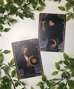 FairyLoot Tarot Cards Ace and Two of Moons (Addie & Luc) The Invisible Life of Addie Larue