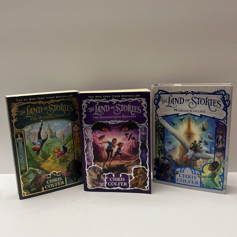 The Land of Stories Bundle (Books 1,2, 6): The Wishing Spell, The Enchantress Returns & Worlds Collide  