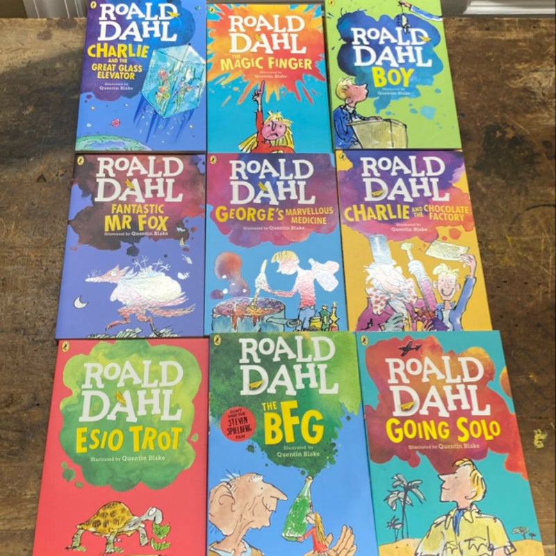 Lot of 9 Roald Dahl paperback books