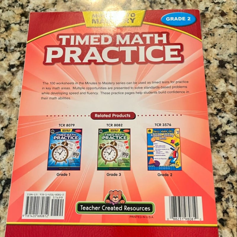 Minutes to Mastery-Timed Math Practice Grade 2