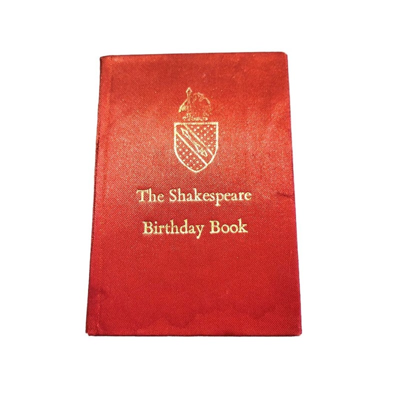 The Shakespeare Birthday Book - Levi Fox The Shakespeare Collection (RED SILK HARDCOVER)